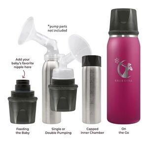 Ceres Chill Pink Baby Bottle and Pump